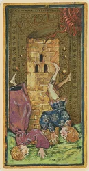The Tower, Facsimile of a Tarot Card from the 